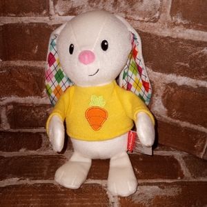 Infantino plush bunny rabbit Easter Spring hook & loop hands "sticky hands" NWOT